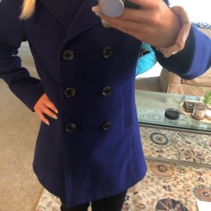 Size 4 Royal Blue Kenneth Cole Reaction Pea Coat